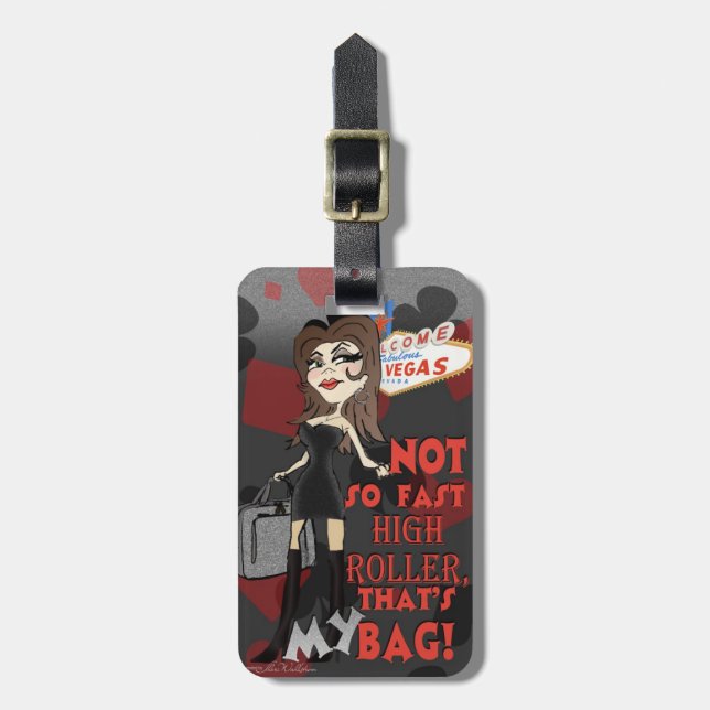 Vegas Baby Luggage Tag (Front Vertical)
