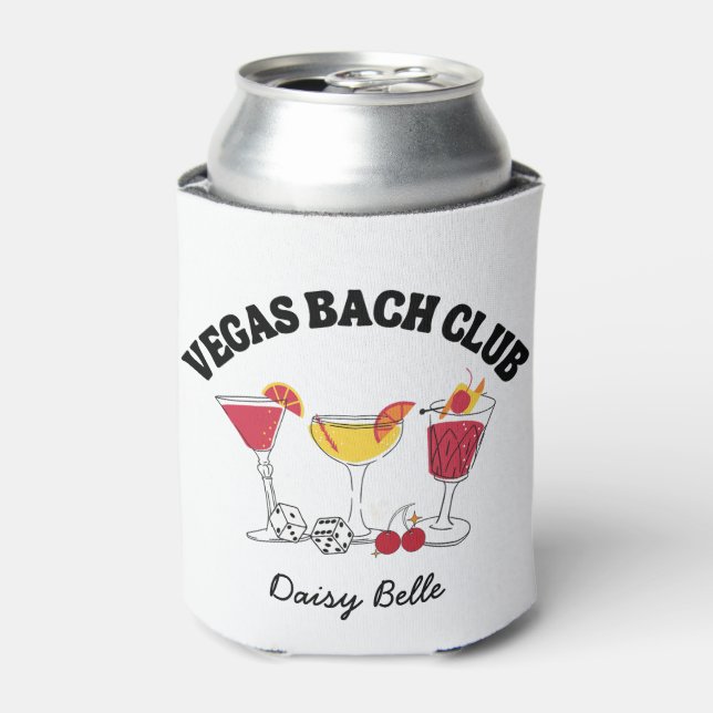 Vegas Bach Club Bachelorette Can Cooler (Can Front)