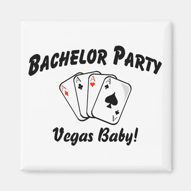 Vegas Bachelor Party Magnet (Front)