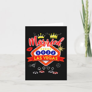 Vegas Bachelor Party Married In Vegas Groom Bride Card