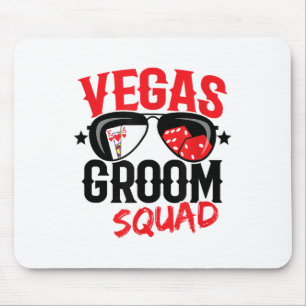 Vegas Bachelor Party - Married In Vegas - Groom Sq Mouse Pad