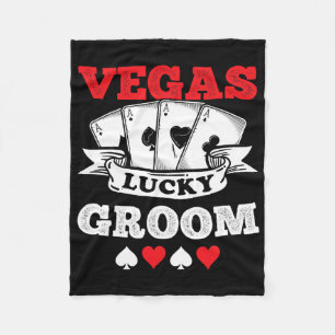 Vegas Bachelor Party Married In Vegas Groom Squad  Fleece Blanket