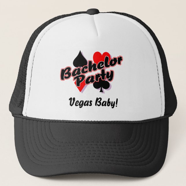 Vegas Bachelor Party Trucker Hat (Front)
