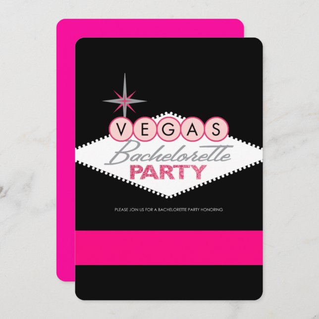 Vegas Bachelorette Party Invitation (Front/Back)