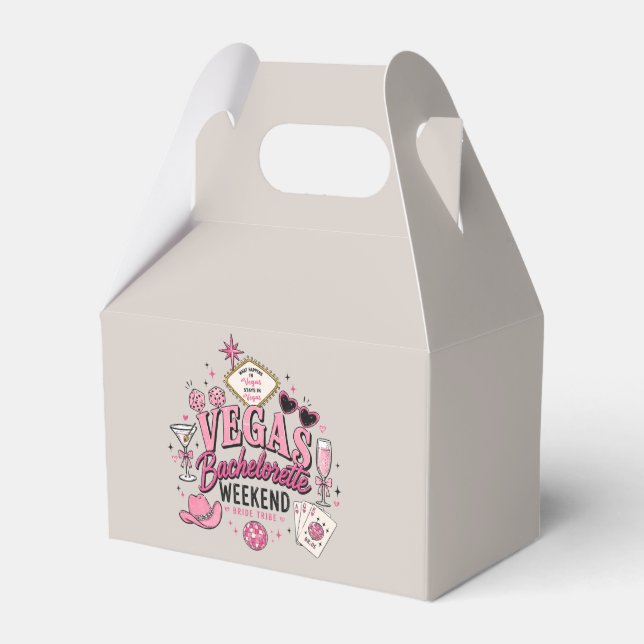 Vegas Bachelorette Weekend Bride Tribe Favour Box (Front Side)