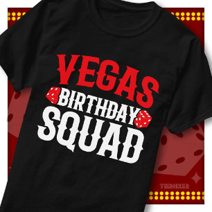 Vegas Birthday Squad Casino Dice Group Party Crew T-Shirt