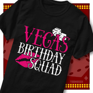 Vegas Birthday Squad Girls Trip Glam Party Crew T-Shirt