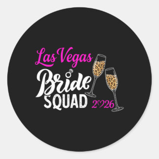 Vegas Bride Squad 2026 Married in Vegas Classic Round Sticker