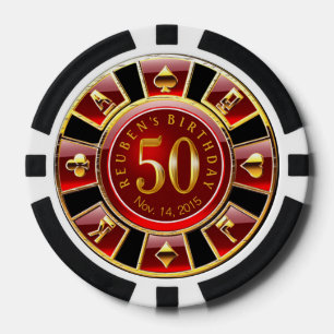 Vegas Casino Chip Red & Black