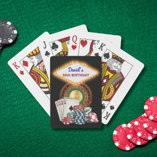 Vegas Casino Night Black Birthday Party Favors Playing Cards