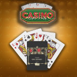 Vegas Casino Royale Great 40th Birthday  Playing Cards<br><div class="desc">ANY AGE! Royal, Vintage card design Great and Casino themed. It features a Great , Roaring 1920's old Hollywood Art Deco style shape, royal faux gold freer-de-lis, vintage fonts, a pair of dice, as well, playing cards suits with a golden edges. Use Personalise tool to add your information. For more,...</div>