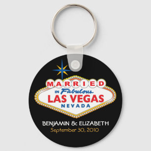 Vegas Destination Wedding Commemorative Keychain