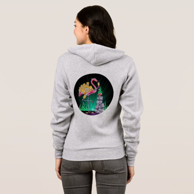 Vegas Flamingo Sparkle Hoodie ✨🎆 (Back Full)