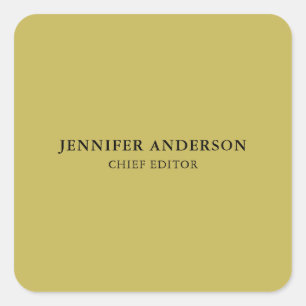 Vegas Gold Colour Professional Classical Plain Square Sticker