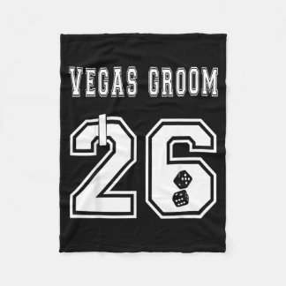 Vegas Groom 2026 Bachelor Bridal Shower Match Fleece Blanket
