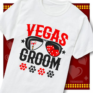 Vegas Groom Bachelor Party Casino Dice Sunglasses T-Shirt