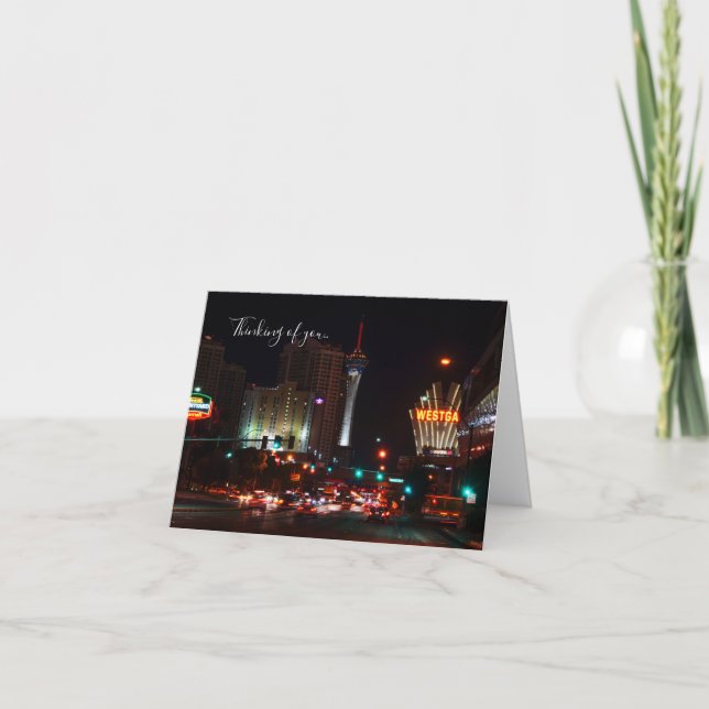 Vegas Paradise Road Thinking Of You Card (Front)