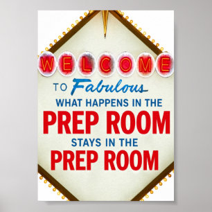 Vegas Prep Room Funny Poster