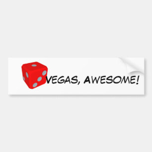 Vegas Quote and Dice Bumper Sticker
