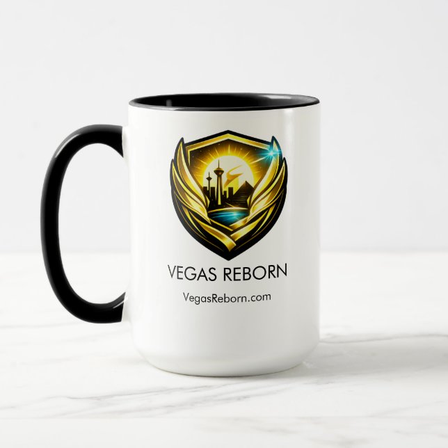 Vegas Reborn Gold Crest 15 oz Combo  Mug (Left)