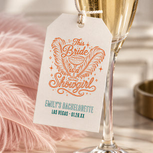 Vegas Showgirl Bachelorette Party Favour Gift Tags