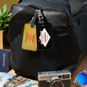 Vegas Sign Casino Theme Luggage Tag