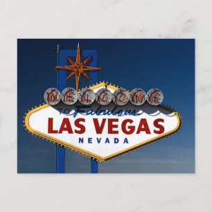 Vegas Sign Dusk Postcard
