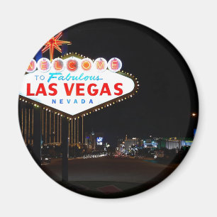 Vegas Signo Noche Magnet