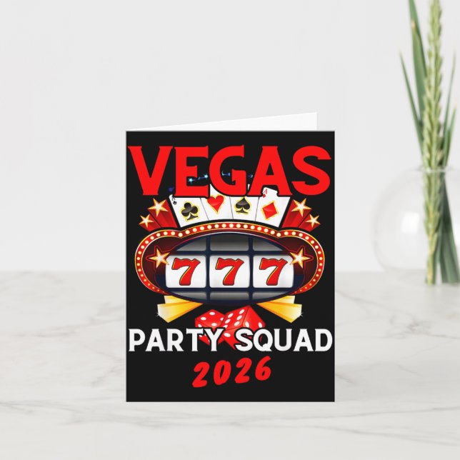 Vegas Squad Party 2026 Las Vegas Family Trip Group Card (Front)