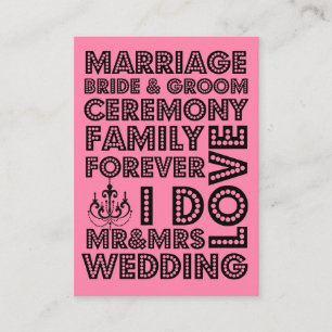 Vegas Style Wedding Invitation Card Inserts