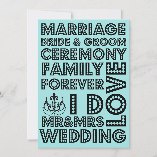 Vegas Style Wedding Invitations (Front)
