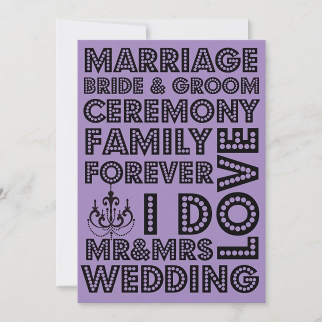 Vegas Style Wedding Invitations (Front)