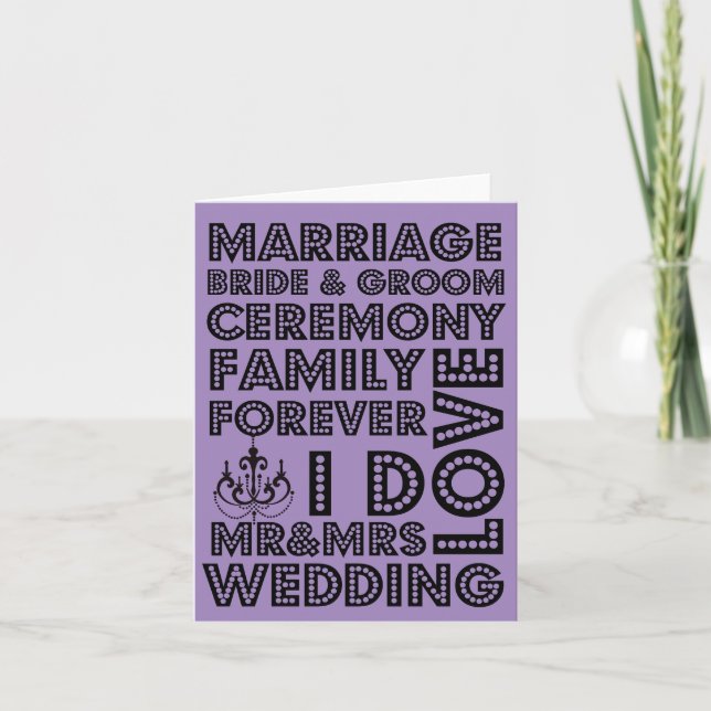 Vegas Style Wedding Thank You Notes (Front)
