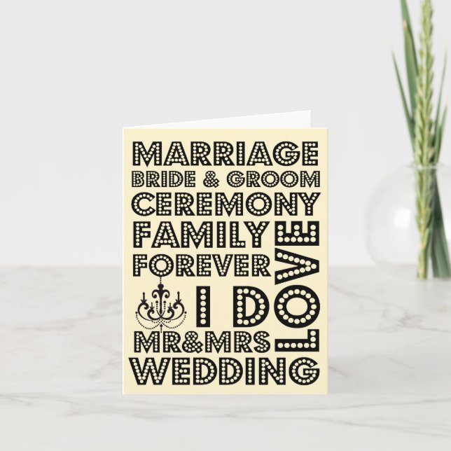 Vegas Style Wedding Thank You Notes (Front)