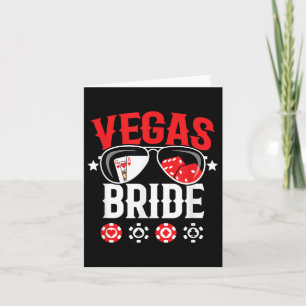 Vegas Wedding Bride - Married In Vegas - Bride Squ Card
