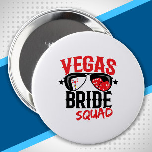 Vegas Wedding Bride Squad Vegas Bachelorette Party 10 Cm Round Badge