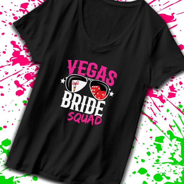 Vegas Wedding Bride Squad Vegas Bachelorette Party T-Shirt (Creator Uploaded)