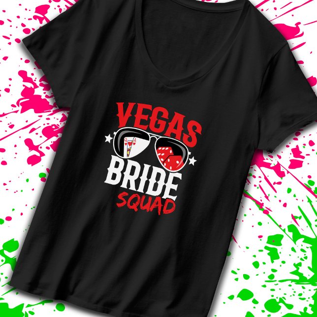 Vegas Wedding Bride Squad Vegas Bachelorette Party T-Shirt (Creator Uploaded)