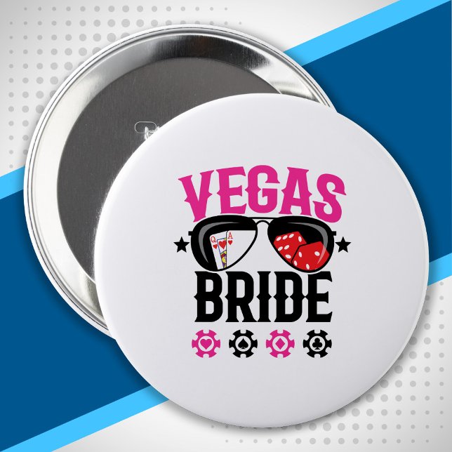 Vegas Wedding - Bride - Vegas Bachelorette Party 10 Cm Round Badge (Creator Uploaded)