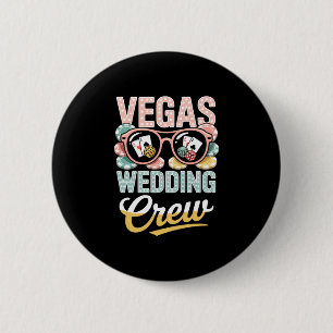 Vegas wedding crew las vegas bachelorette party 6 cm round badge
