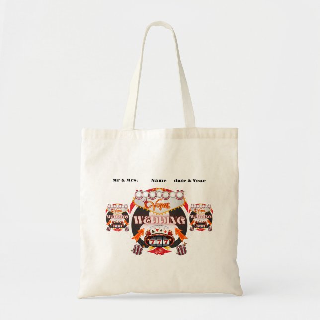 Vegas Wedding Gift Tote Bag (Front)