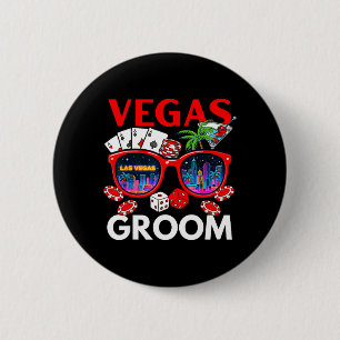 Vegas Wedding Groom-Squad 2026 Bachelor Party 6 Cm Round Badge