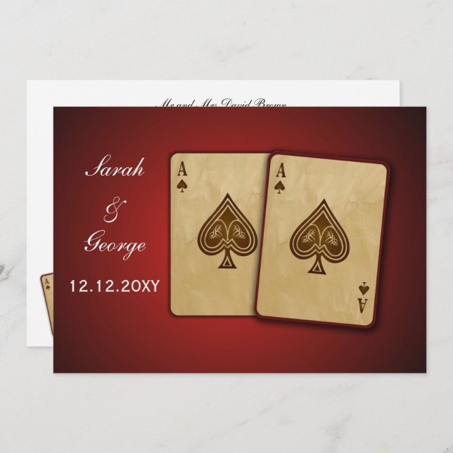 vegas wedding invitation (Front/Back)