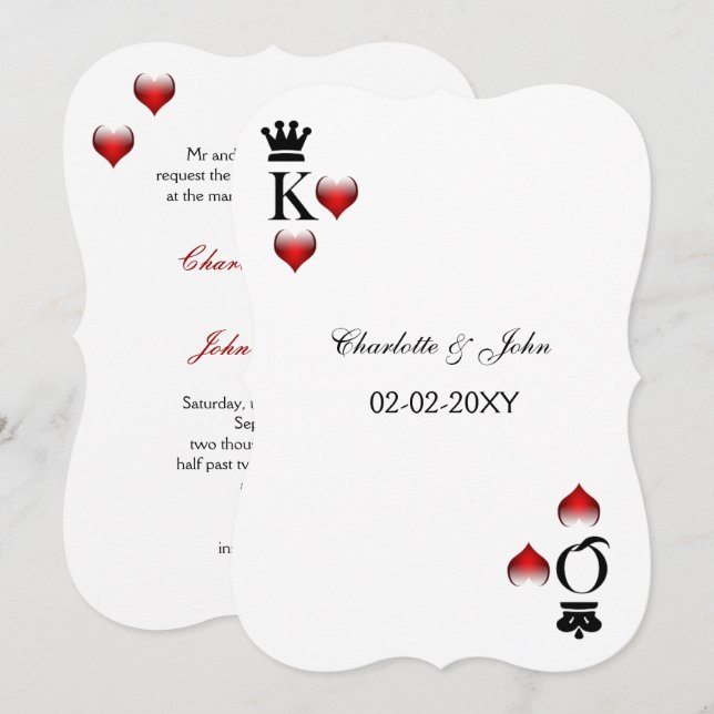 vegas wedding invitation (Front/Back)