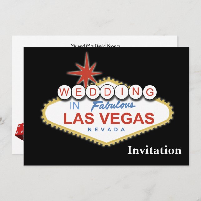 vegas wedding invitation (Front/Back)
