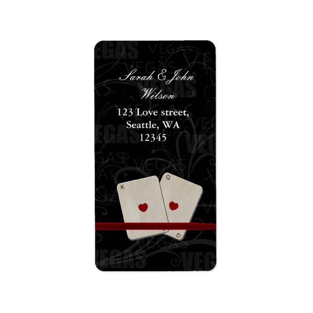 vegas wedding ,return address label (Front)