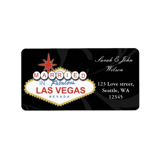 vegas wedding ,return address label (Front)