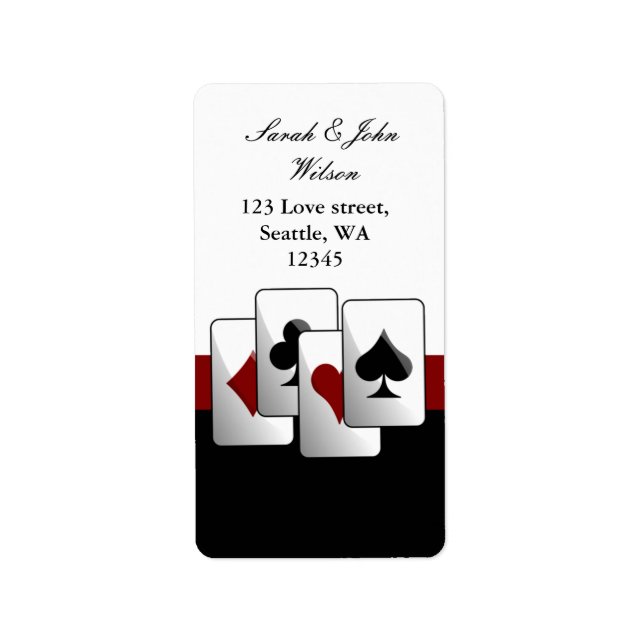 vegas wedding ,return address label (Front)