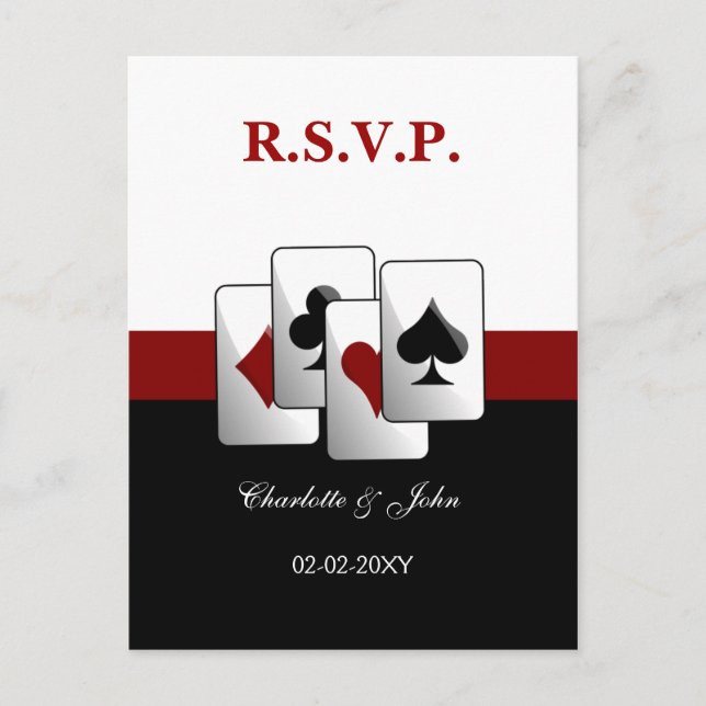 Vegas Wedding rsvp card (Front)