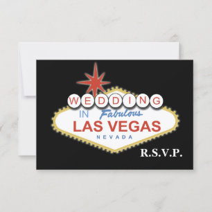Vegas wedding rsvp card
